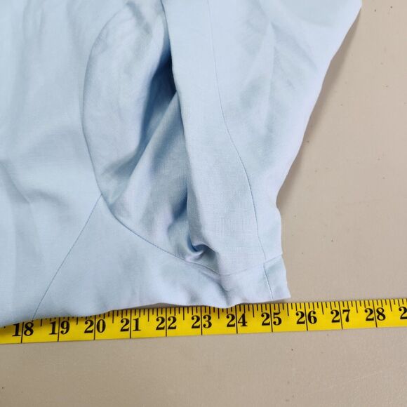 Coldwater Creek Womens Plus Linen Blend Blazer Size 22W Blue Embroidered Career - Picture 9 of 12